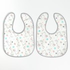 Набор детских слюнявчиков Крошка Я, 4 шт. + подарок, 29×20 см, цвет бирюзовый, серый - Фото 3