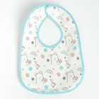 Набор детских слюнявчиков Крошка Я, 4 шт. + подарок, 29×20 см, цвет бирюзовый, серый - Фото 5