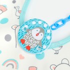 Набор детских слюнявчиков Крошка Я, 4 шт. + подарок, 29×20 см, цвет бирюзовый, серый - Фото 10