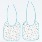 Набор детских слюнявчиков Крошка Я, 4 шт. + подарок, 20×17 см, цвет бирюзовый, серый - Фото 3