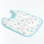 Набор детских слюнявчиков Крошка Я, 4 шт. + подарок, 20×17 см, цвет бирюзовый, серый - Фото 7