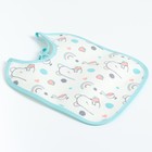 Набор детских слюнявчиков Крошка Я, 3 шт. + подарок, 20×17 см, цвет бирюзовый, розовый, серый - Фото 3