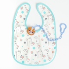 Набор детских слюнявчиков Крошка Я, 3 шт. + подарок, 29×20 см, цвет бирюзовый, розовый, серый - Фото 12