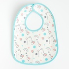 Набор детских слюнявчиков Крошка Я, 3 шт. + подарок, 29×20 см, цвет бирюзовый, розовый, серый - Фото 6