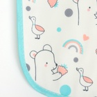 Набор детских слюнявчиков Крошка Я, 3 шт. + подарок, 29×20 см, цвет бирюзовый, розовый, серый - Фото 9