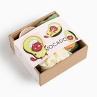 УЦЕНКА Подарочный набор «Этель» Avocado: полотенце 30×60 см, мочалка, массажёр, соль для ванны - Фото 6