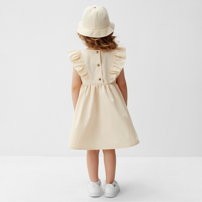 Платье для девочки MINAKU, цвет молочный, рост 104 см - фото 1927102758