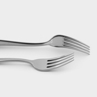 Вилки одноразовые, набор 6 шт., 19 см, пластик, серебристая - Фото 3