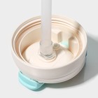 Стакан Magistro «Трэвел», 570 мл, 8.9×8.3×18 см, с трубочкой и крышкой, стекло, прозрачный, голубой - Фото 5