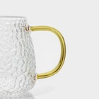 Кружки Magistro «Сара», набор 2 шт., 400 мл, 12×9×8 см, стекло, стеклянное сито, стекло, прозрачная - Фото 4