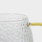 Кружки Magistro «Сара», набор 2 шт., 400 мл, 12×9×8 см, стекло, стеклянное сито, стекло, прозрачная - Фото 5