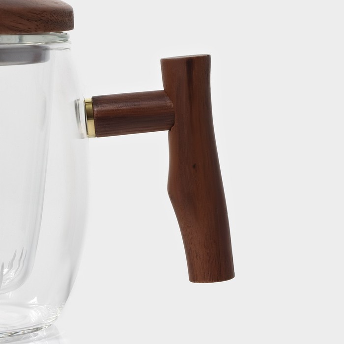 Чайник стеклянный заварочный с ситом Magistro «Лофт» 400 мл, 15×9×11,5 см