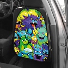 Накидка на сиденье автомобильное Cartage Кислотные монстры, ПВХ, 60×45 см, европодвес - Фото 3