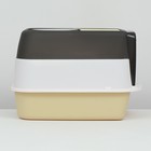 Туалет закрытый, 51×34×37 см, с совком, прозрачный, пластик, жёлтый - Фото 6