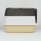 Туалет закрытый, 51×34×37 см, с совком, прозрачный, пластик, жёлтый - Фото 9