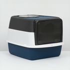 Туалет закрытый, 51×34×37 с, с совком, прозрачный, пластик, синий - Фото 5