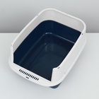 Туалет закрытый, 51×34×37 с, с совком, прозрачный, пластик, синий - Фото 7