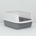 Туалет закрытый, 51×34×37 см, с совком, с УФ-лампой для уничтожения, пластик, серый - Фото 6