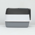 Туалет закрытый, 51×34×37 см, с совком, с УФ-лампой для уничтожения, пластик, серый - Фото 9