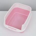 Туалет закрытый 51 х 34 х 37 см, розовый+совок (с УФ-лампой) - фото 9540933