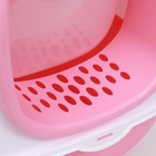 Туалет закрытый с откидным верхом, совком и угольным фильтром 40 х 56 х 39 см, розовый - фото 9540953