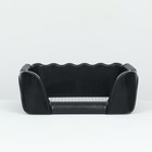 Туалет для собак, 43×43×15 см, с высокими бортами и съёмной сеткой, пластик, чёрный - Фото 4