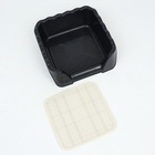 Туалет для собак, 43×43×15 см, с высокими бортами и съёмной сеткой, пластик, чёрный - Фото 6