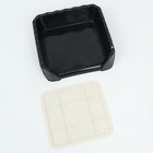 Туалет для собак, 38×36×12 см, с высокими бортами и съёмной сеткой, пластик, чёрный - Фото 5