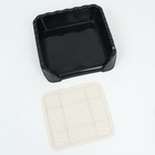 Туалет для собак, 38×36×12 см, с высокими бортами и съёмной сеткой, пластик, чёрный - Фото 6