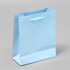 Пакет подарочный ламинированный, упаковка, «Голубой», S 12 х 15 х 5.5 см - Фото 4