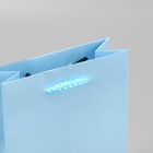 Пакет подарочный ламинированный, упаковка, «Голубой», S 12 х 15 х 5.5 см - Фото 5