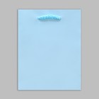 Пакет подарочный ламинированный, упаковка, «Голубой», S 12 х 15 х 5.5 см - Фото 6