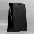 Пакет подарочный ламинированный, упаковка, «Чёрный», 40 х 49 х 15 см - Фото 3