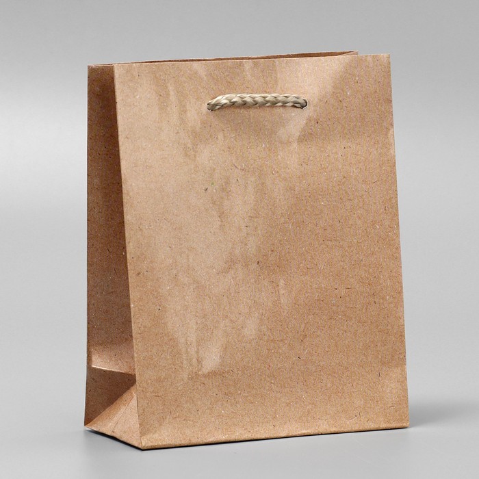 Пакет подарочный ламинированный, упаковка, «Крафт», S 12 х 15 х 5.5 см