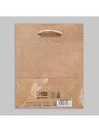 Пакет подарочный ламинированный, упаковка, «Крафт», S 12 х 15 х 5.5 см (комплект 2 шт) - фото 26614884