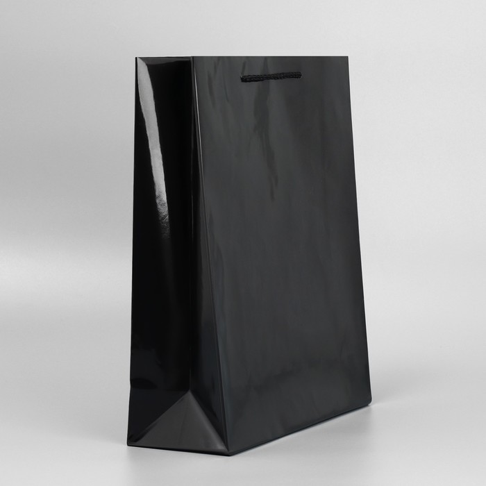 Пакет ламинированный Black, M 24 х 29 х 9 см