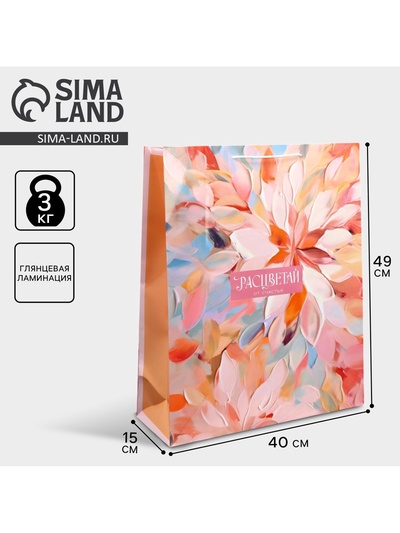 Пакет подарочный ламинированный, упаковка, «Палитра цвета», 40×49×15 см