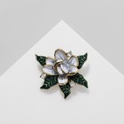Брошь «Цветок» градиент, цветная в золоте - Фото 1