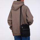 Сумка кросс-боди мужская на молнии, с ручкой, 3 наружных кармана, 19×8.5×25 см, чёрная - Фото 2