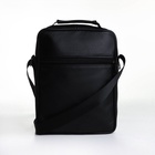 Сумка кросс-боди мужская на молнии, с ручкой, 3 наружных кармана, 19×8.5×25 см, чёрная - Фото 5