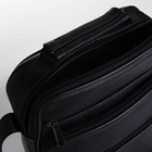 Сумка кросс-боди мужская на молнии, с ручкой, 3 наружных кармана, 19×8.5×25 см, чёрная - Фото 7