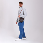 Сумка кросс-боди мужская на молнии, с ручкой, 3 наружных кармана, 17×5.5×20 см, коричневая - Фото 7