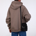 Сумка мужская на молнии, 5 наружных кармана, с ручкой, длинный ремень, чёрная - Фото 3