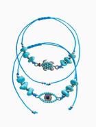 Браслеты-обереги «Нить желаний» набор 2 шт. камни, голубые - Фото 1
