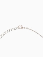 Кулоны парные на цепочке «Зайцы», бело-розовые в серебре, 40 см - Фото 4