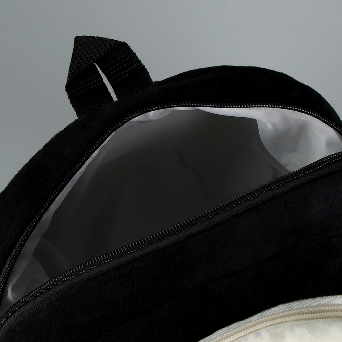Рюкзак детский плюшевый "Кошечка", цвет черный - фото 1927103717