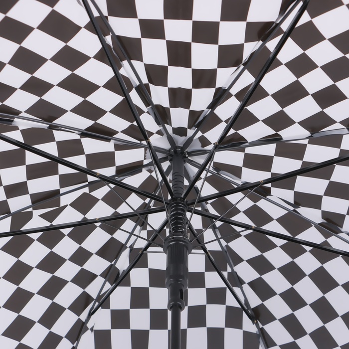 Зонт - трость полуавтоматический «Клетка», 8 спиц, R = 47 см, цвет МИКС - фото 1905218359