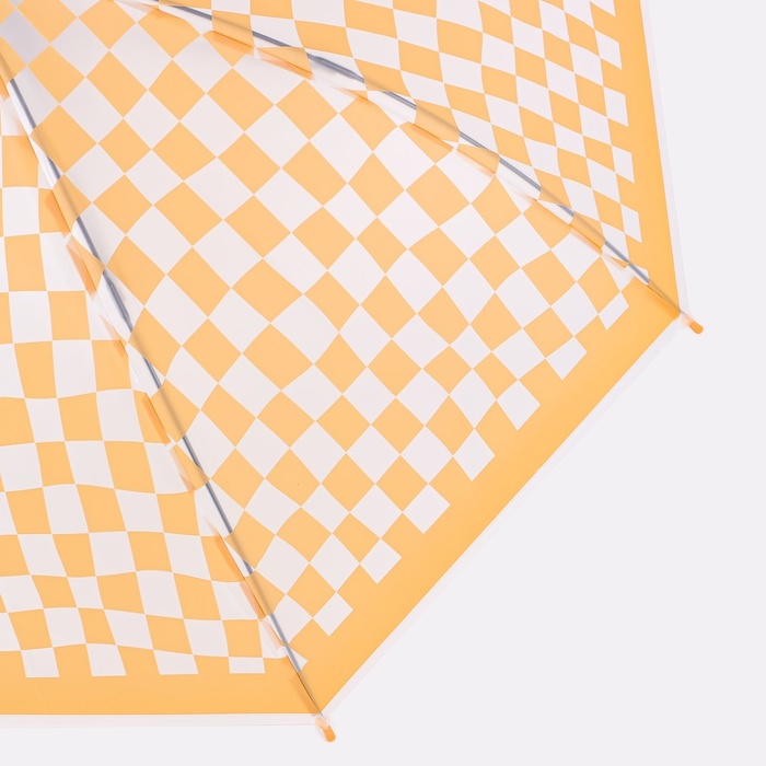 Зонт - трость полуавтоматический «Клетка», 8 спиц, R = 47 см, цвет МИКС - фото 1905218353