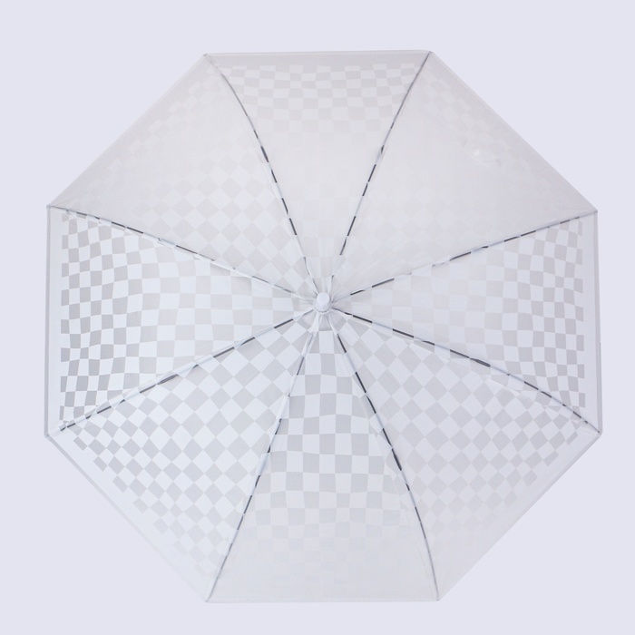 Зонт - трость полуавтоматический «Клетка», 8 спиц, R = 47 см, цвет МИКС - фото 1905218354