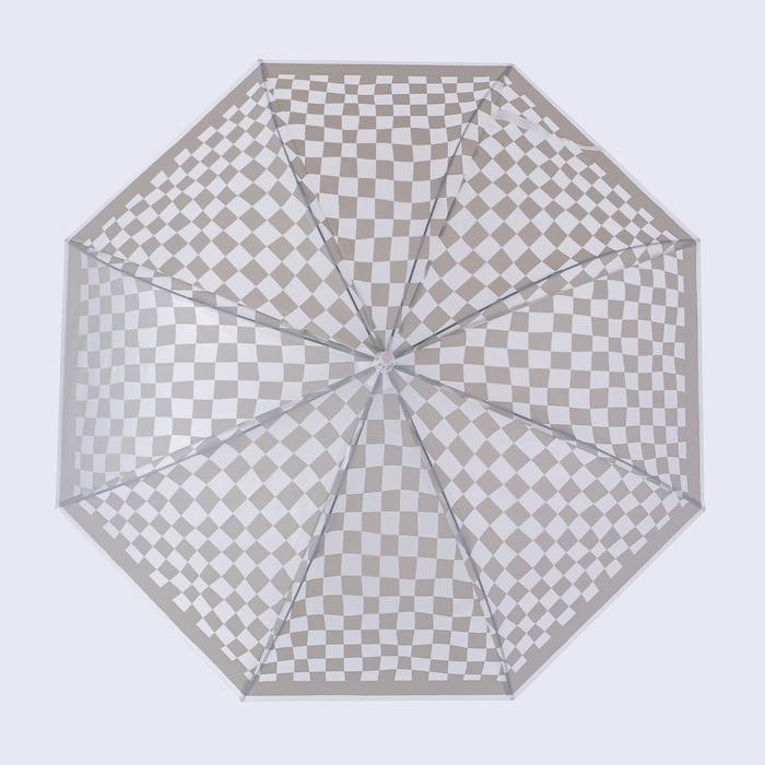 Зонт - трость полуавтоматический «Клетка», 8 спиц, R = 47 см, цвет МИКС - фото 1905218356